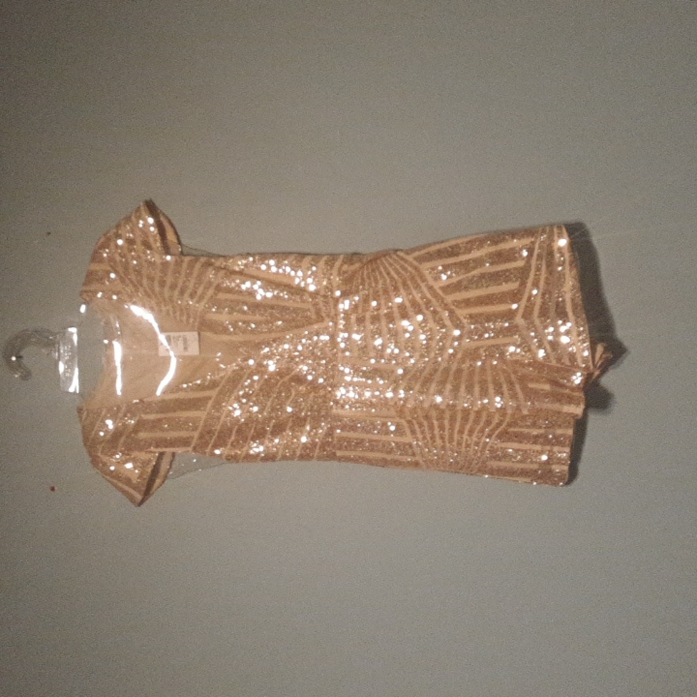 Gold sequin romper
